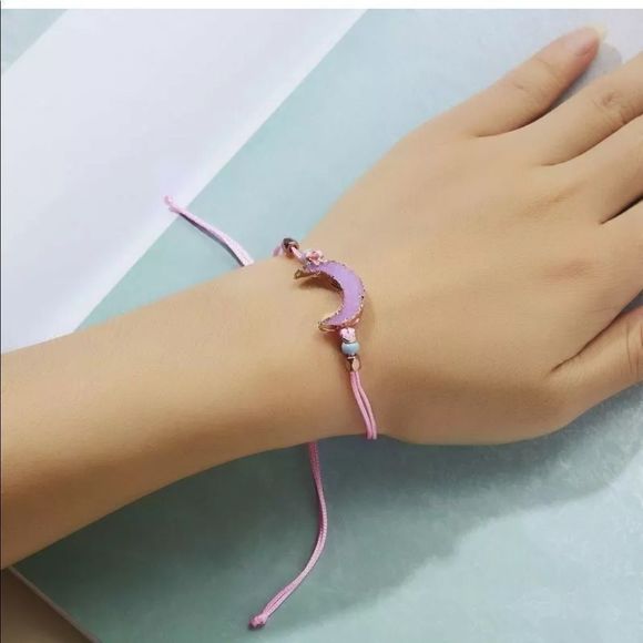 Handmade Make A Wish Natural Stone Pink Moon - Picture 2 of 6